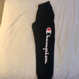 Boys black champion tracksuit bottoms